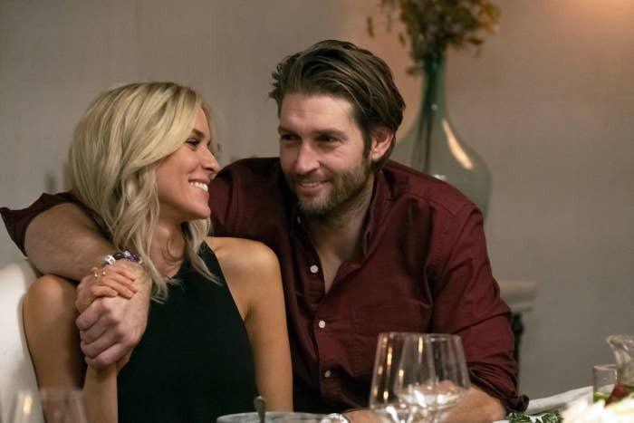 Kristin Cavallari stares into Jay Cutler's eyes as he wraps his arm around her