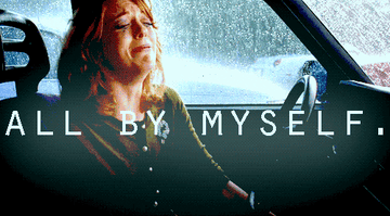 Emma from Glee sobs in the car while singing &quot;All By Myself.&quot;