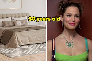 30 years old, a bedroom
