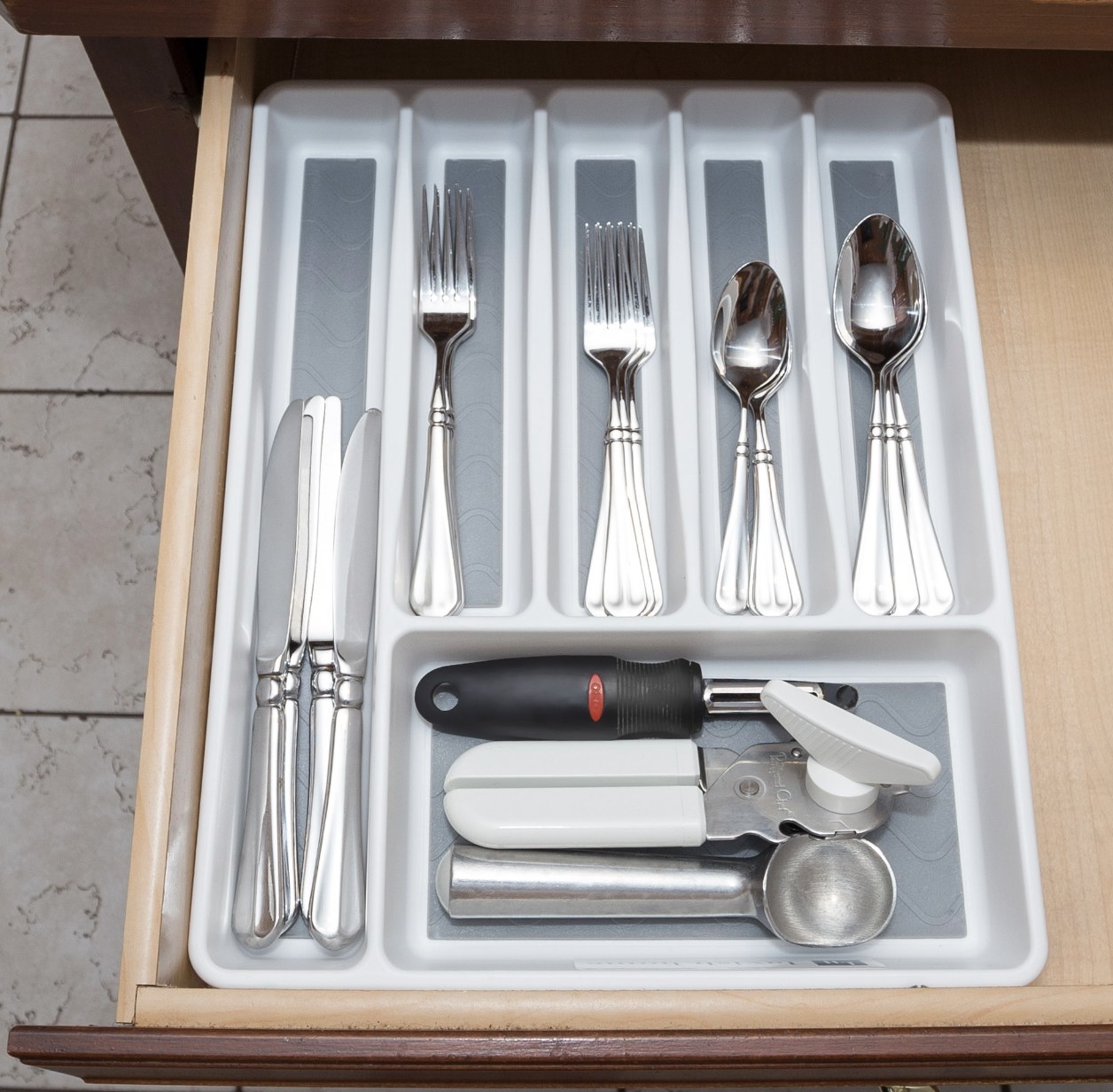 The silverware drawer organizer