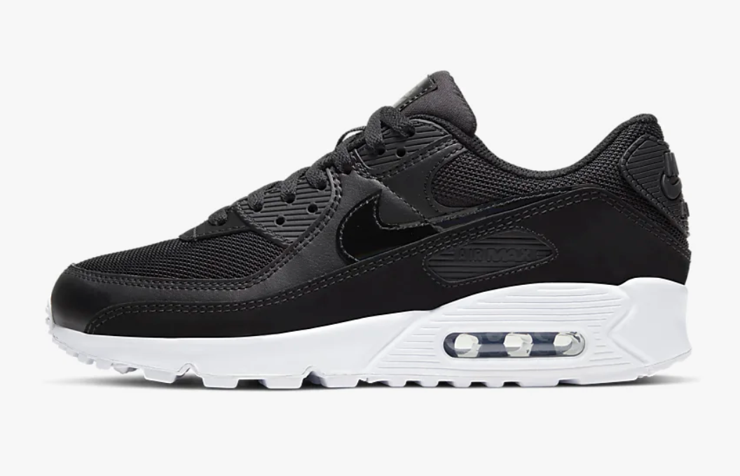 air max 90 black white sole 