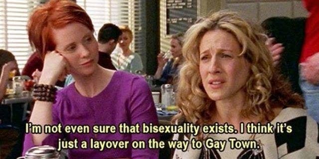 Sex in the City: &quot;I&#x27;m not even sure that bisexuality exists, I think it&#x27;s just a layover on the way to Gay Town&quot;