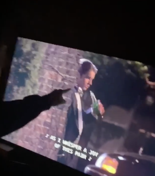 Sebastian pointing to Nate Archibald on his screen. 