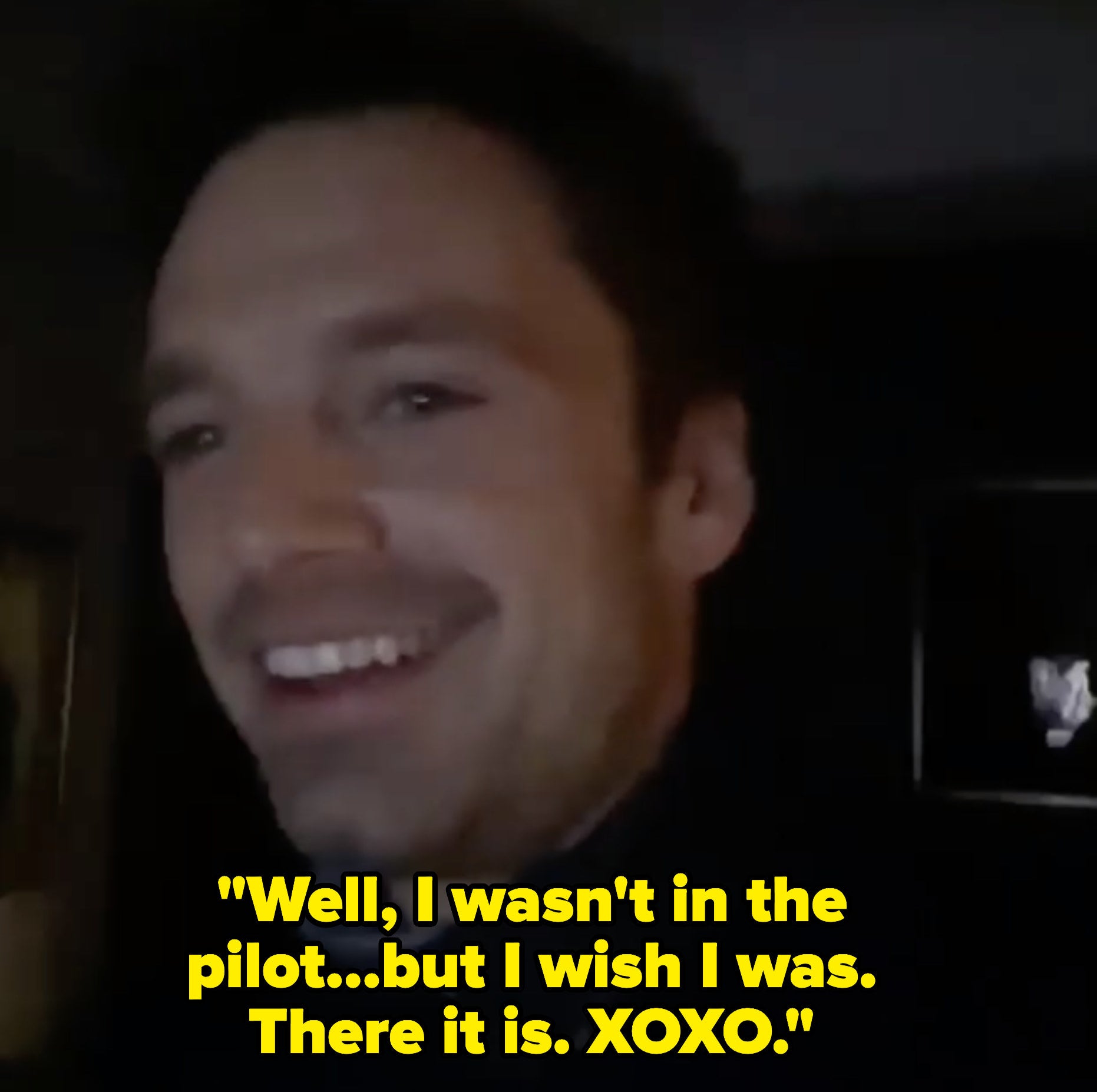 Sebastian finishing his episode of &quot;Gossip Girl.&quot; 