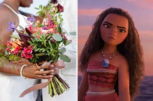 Wedding flowers and Moana