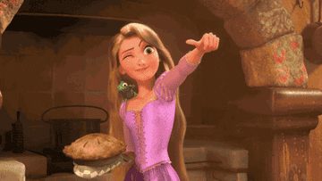 Rapunzel giving a thumbs up