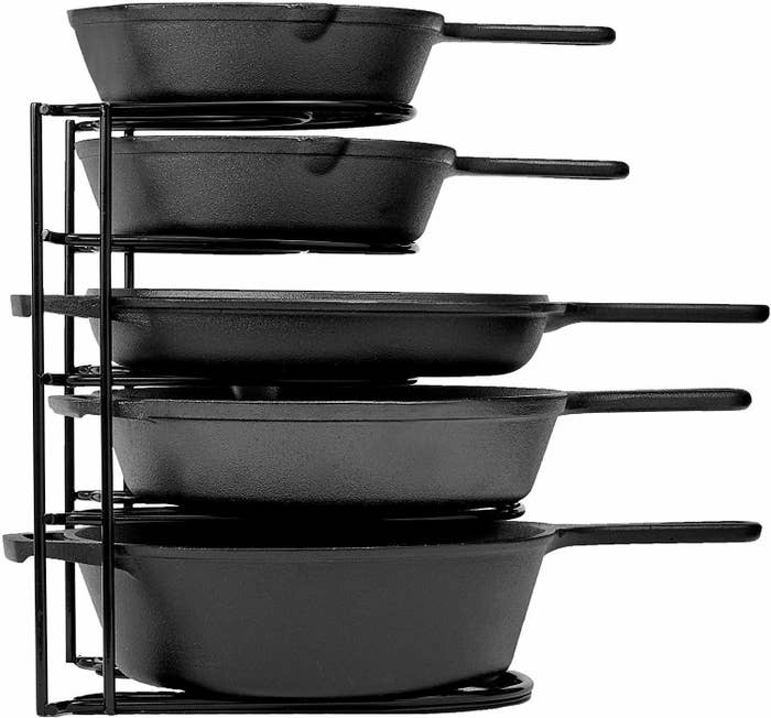 A bunch of pans in an organiser