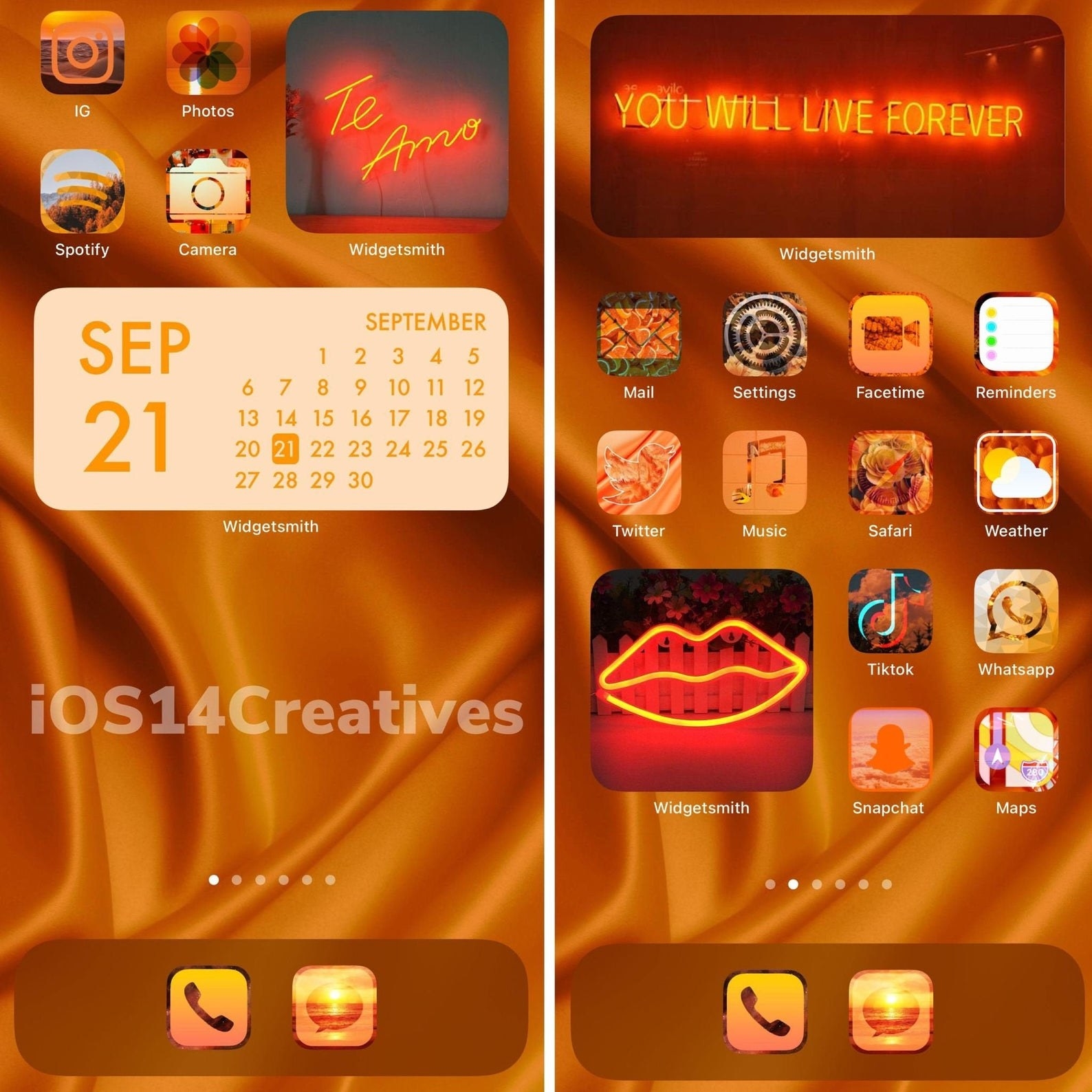 Orange App Icons Ios Aesthetic