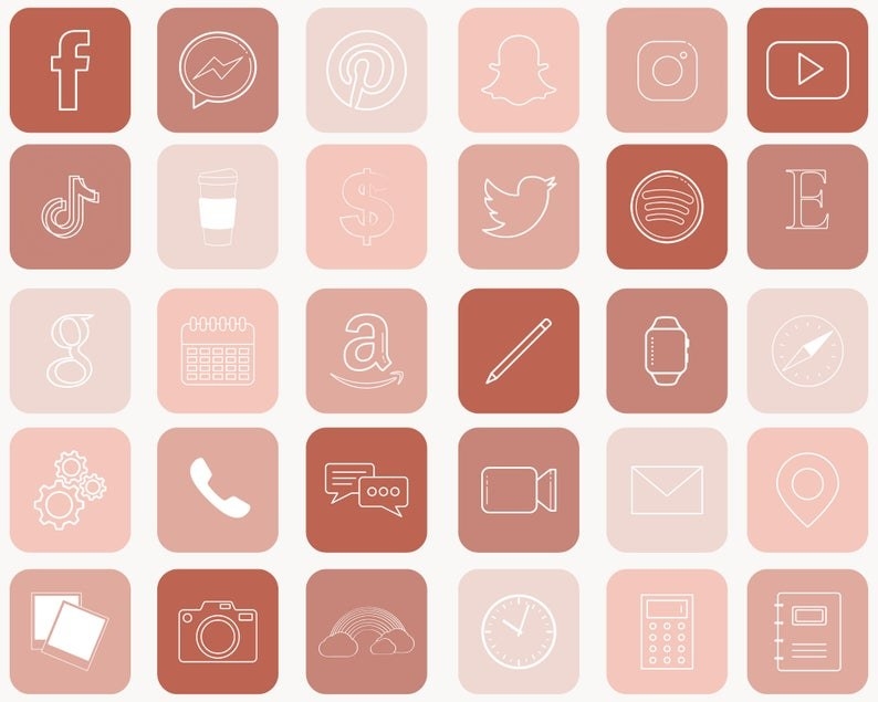 pink aesthetic app icons