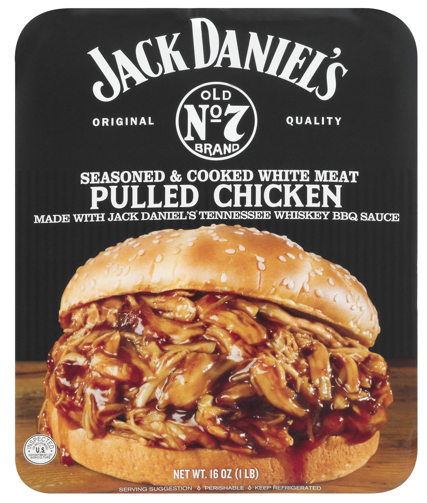 Package of Jack Daniel&#x27;s pulled chicken