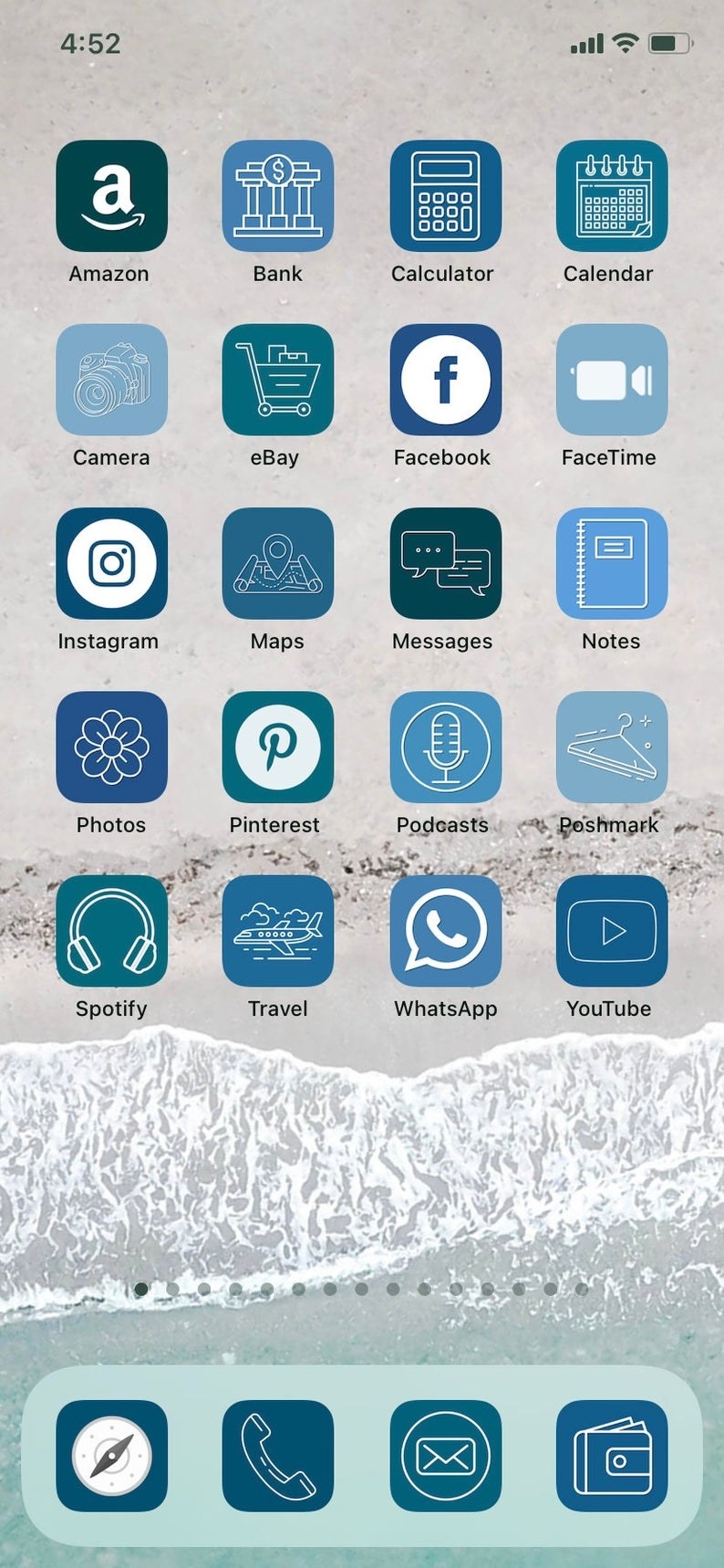 Ios14 Aesthetic App Icon Themes This soothing beachy aesthetic that'll fill you with calmness every time you check the time 4. ios14 aesthetic app icon themes