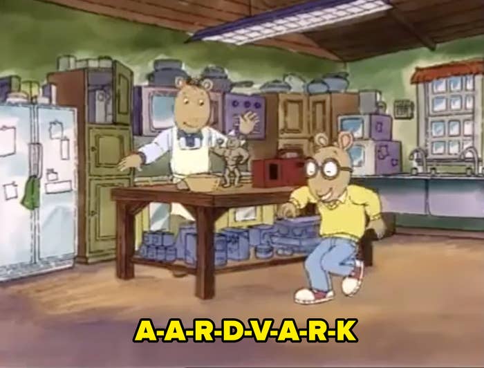 Arthur singing "A-A-R-D-V-A-R-K"