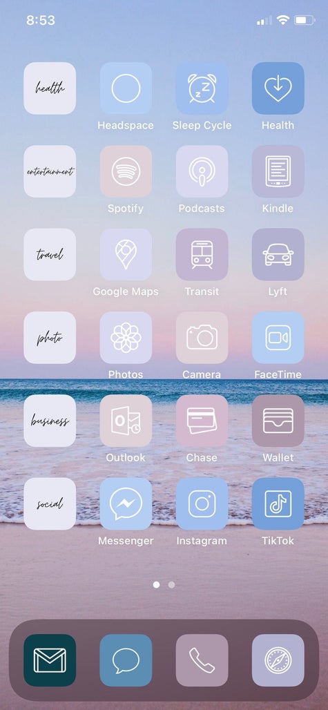 Ios14 Aesthetic App Icon Themes Use it in your personal projects or share it as a cool sticker on tumblr, whatsapp, facebook messenger, wechat, twitter or in other messaging apps. ios14 aesthetic app icon themes