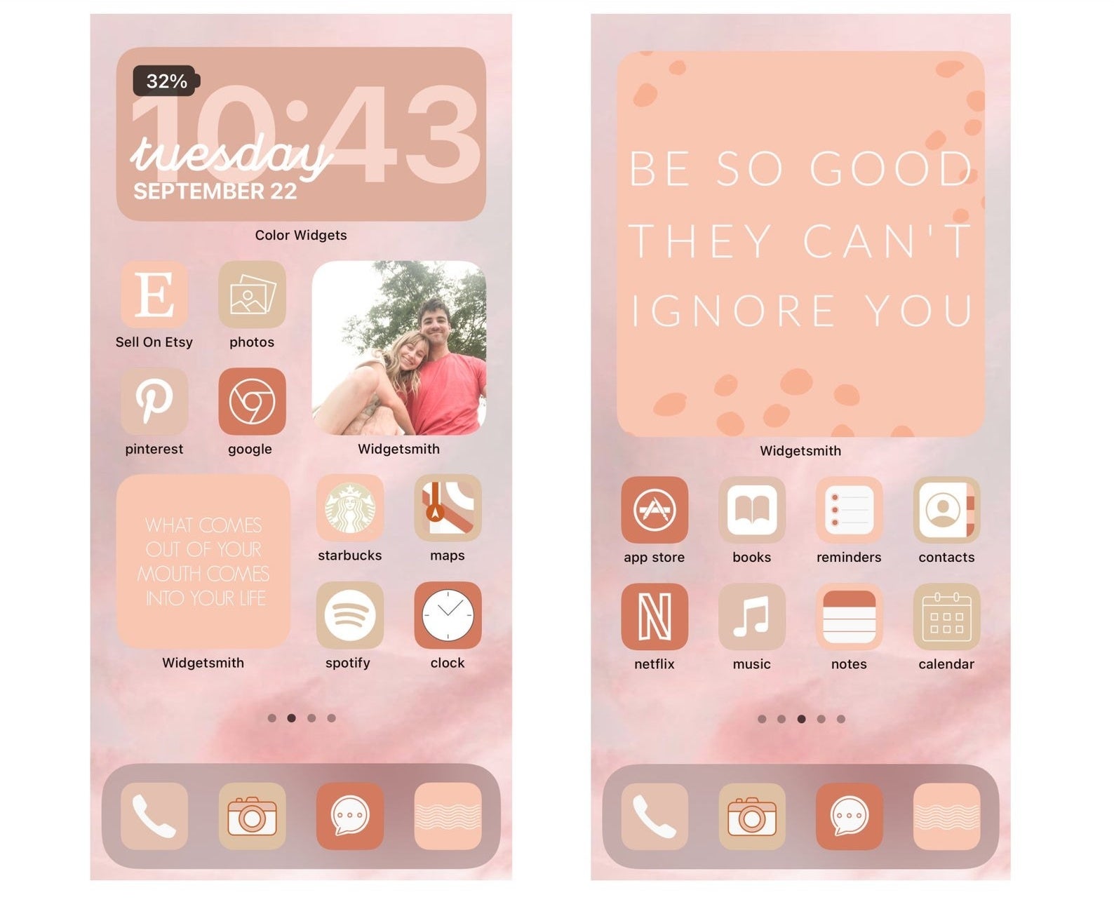 dusty pink gradient icons