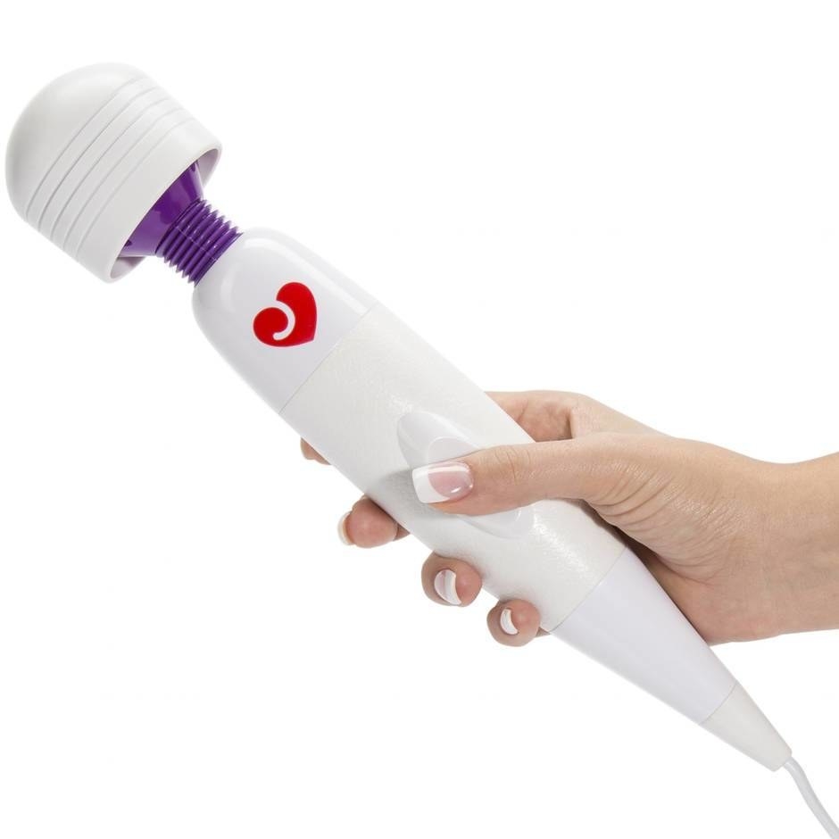 A model's hand holds the Lovehoney Massage Wand Vibrator