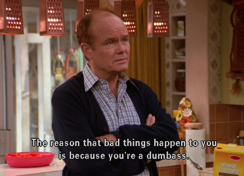 Red talking some sense into Eric on &quot;That &#x27;70s Show.&quot; 