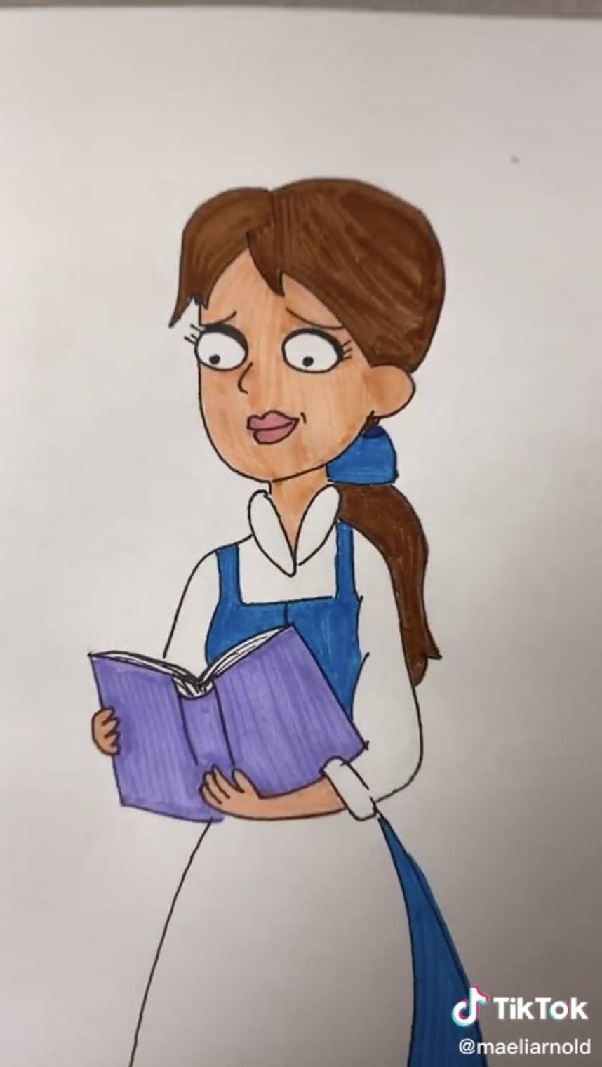 This Woman Draws Disney Princesses As Cartoon Characters