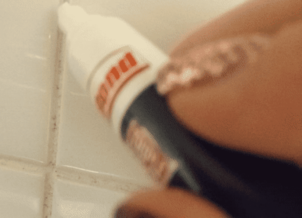 A GIF of someone refreshing their grout with a marker