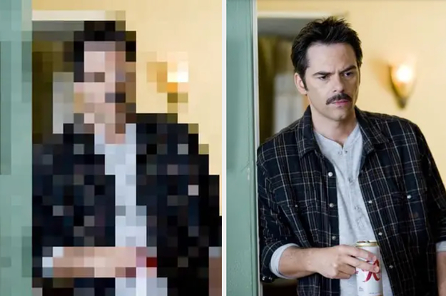 A pixelated image of Charlie Swan next to a clear image of Charlie Swan