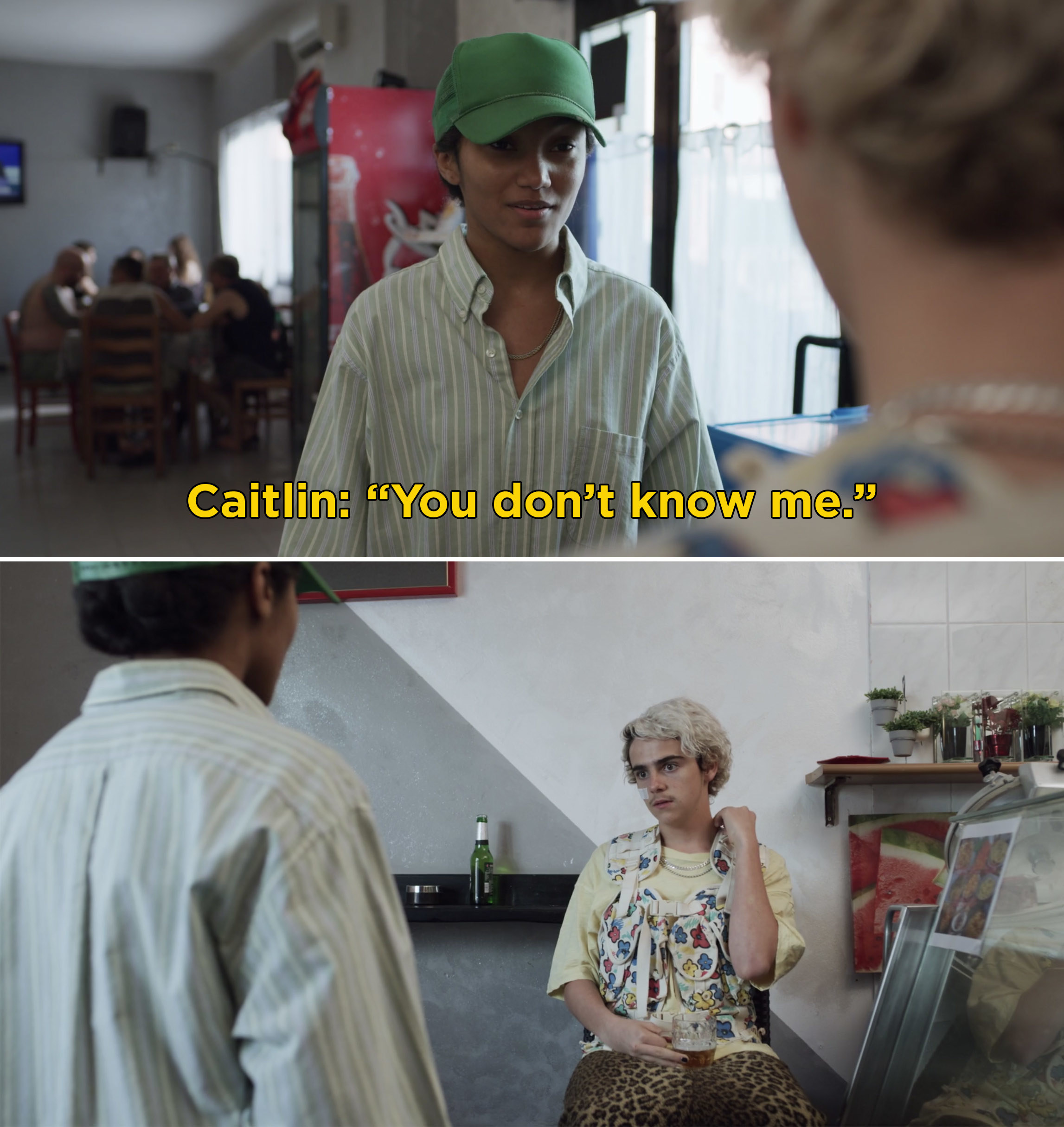 Caitlin telling Fraser, &quot;You don&#x27;t know me&quot;