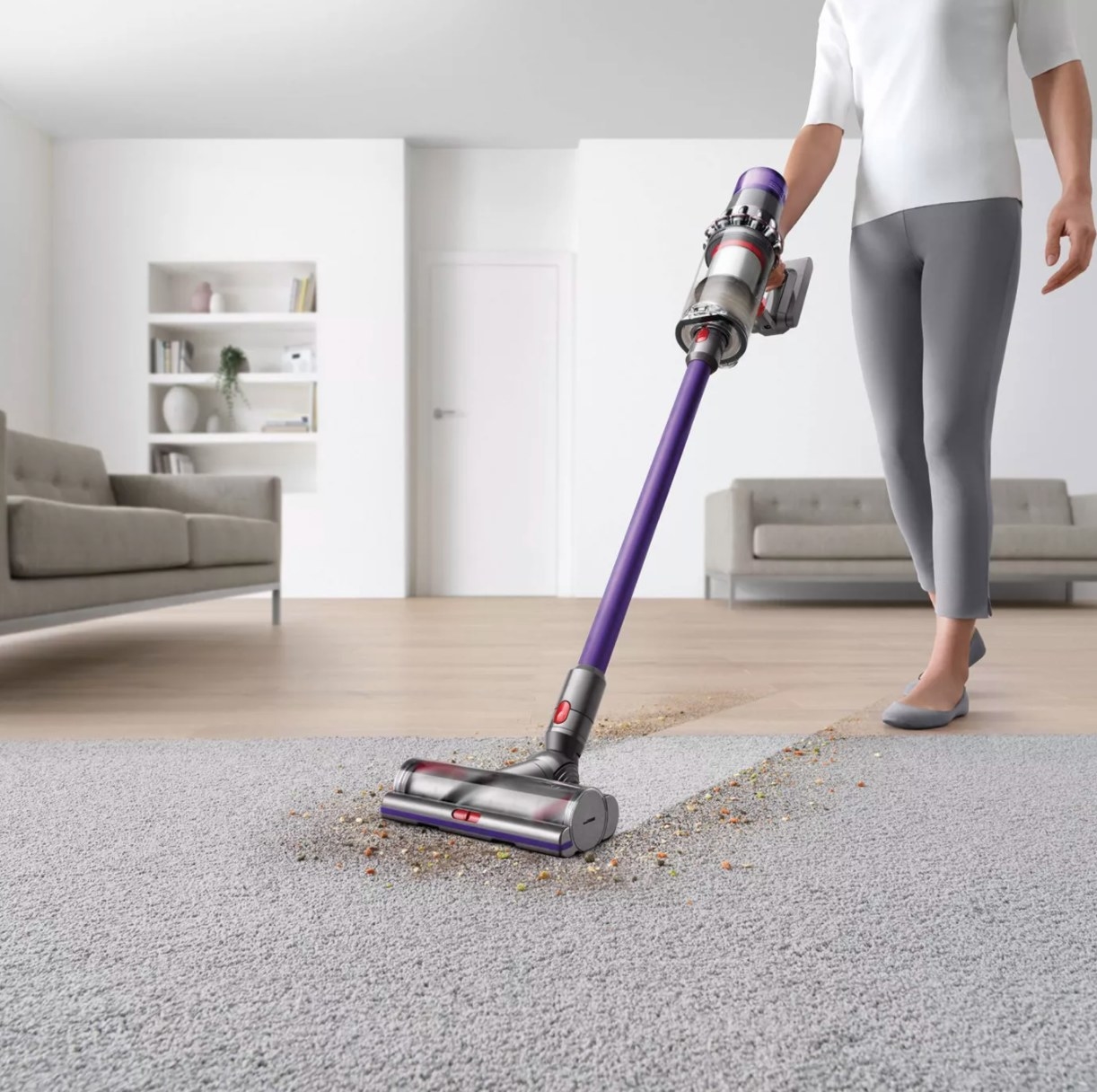 The purple and silver vacuum