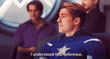 Steve Rogers saying, &quot;I understood that reference&quot;