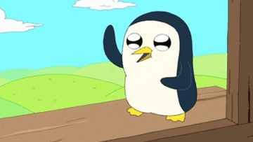 a small penguin dancing 