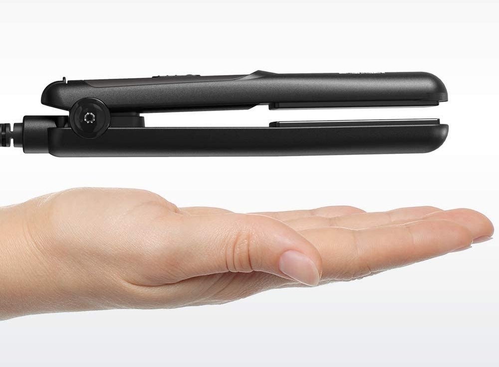 A hair straightener the size of someones palm