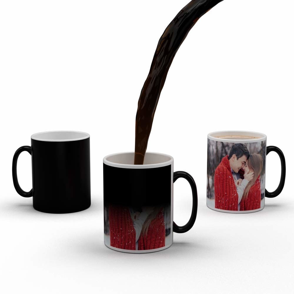 A heat-changing mug with various levels of heat 