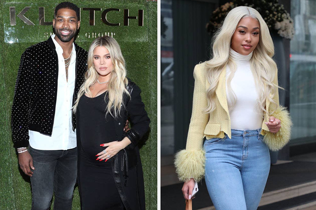 Side by side photos of Khloe, Tristan and Jordyn Woods