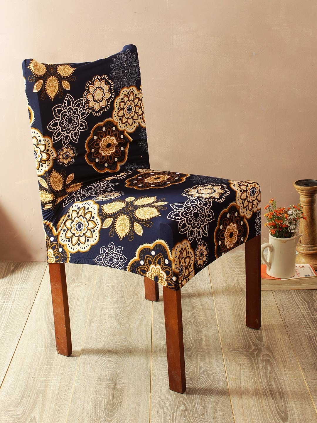 A floral chair cover