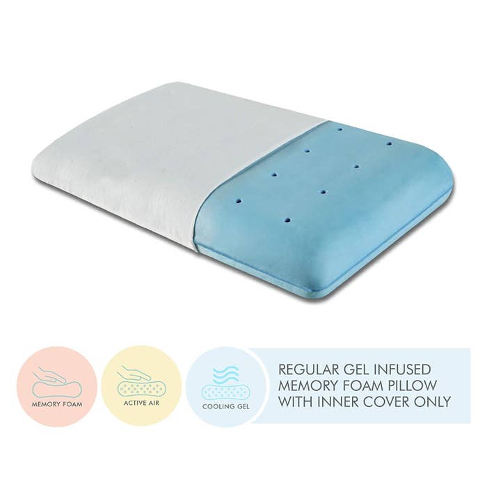 A gel-infused memory foam pillow