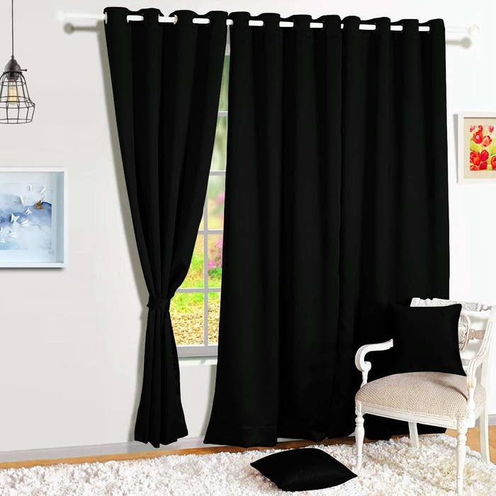 A pair of blackout curtains