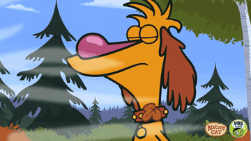 Cartoon dog smelling the wind