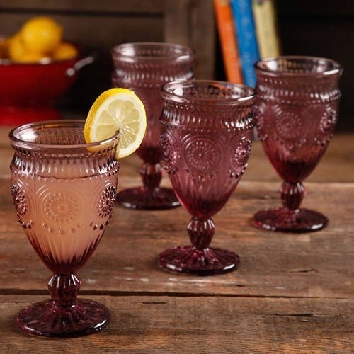 The plum glassware 