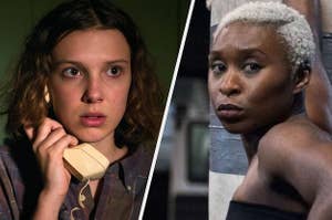 Millie Bobby Brown and Cynthia Erivo — who both have British accents in real life