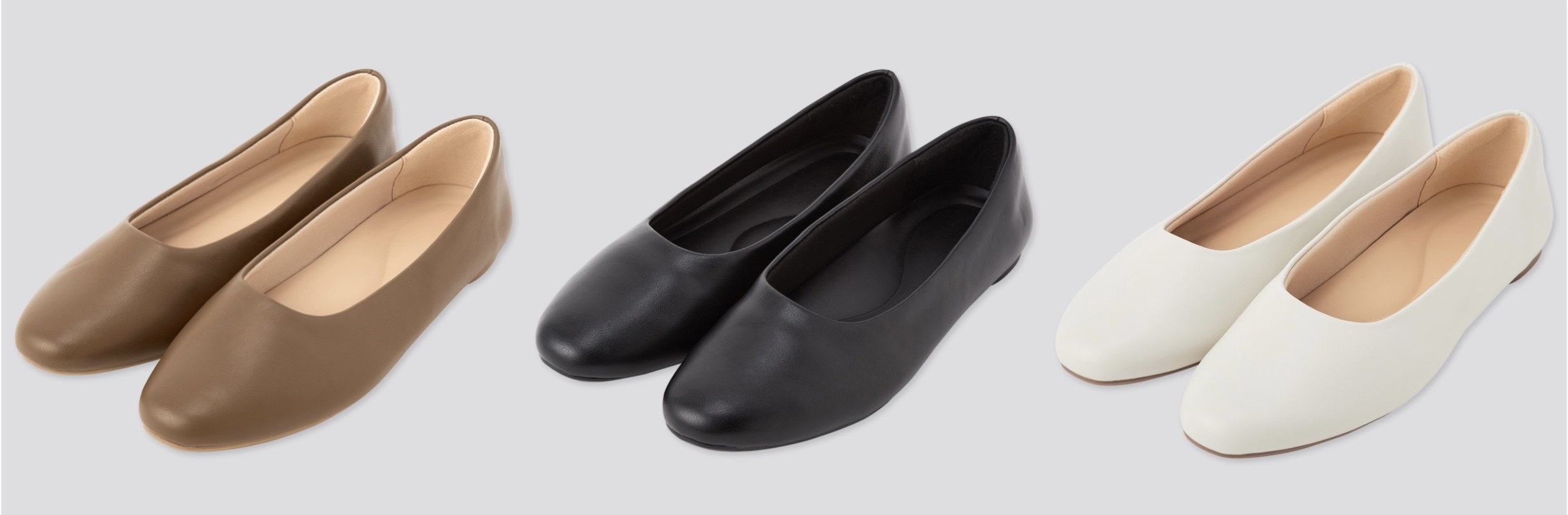 UNIQLO コンフィールタッチフラットシューズ（ブラック） - 靴
