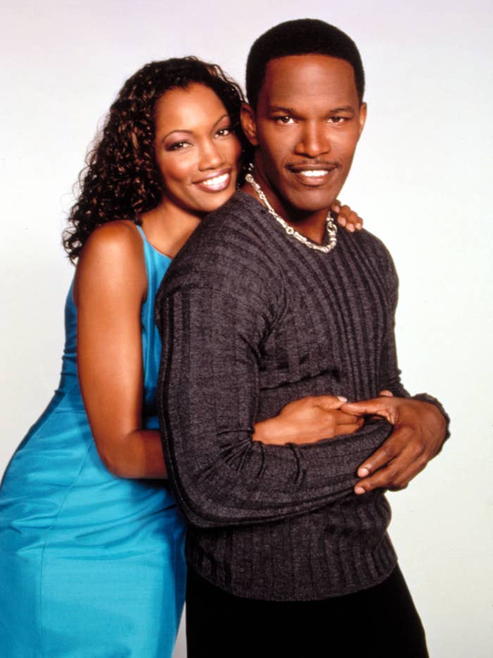Garcelle Beauvais and Jamie Foxx as Fancy and Jamie on &quot;The Jamie Foxx Show&quot;
