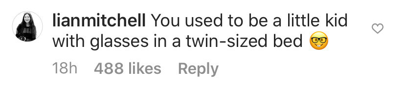 Screenshot on an Instagram comment