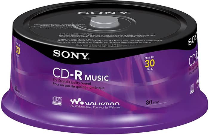 A product shot of Sony CD-R 30 blank CD pack