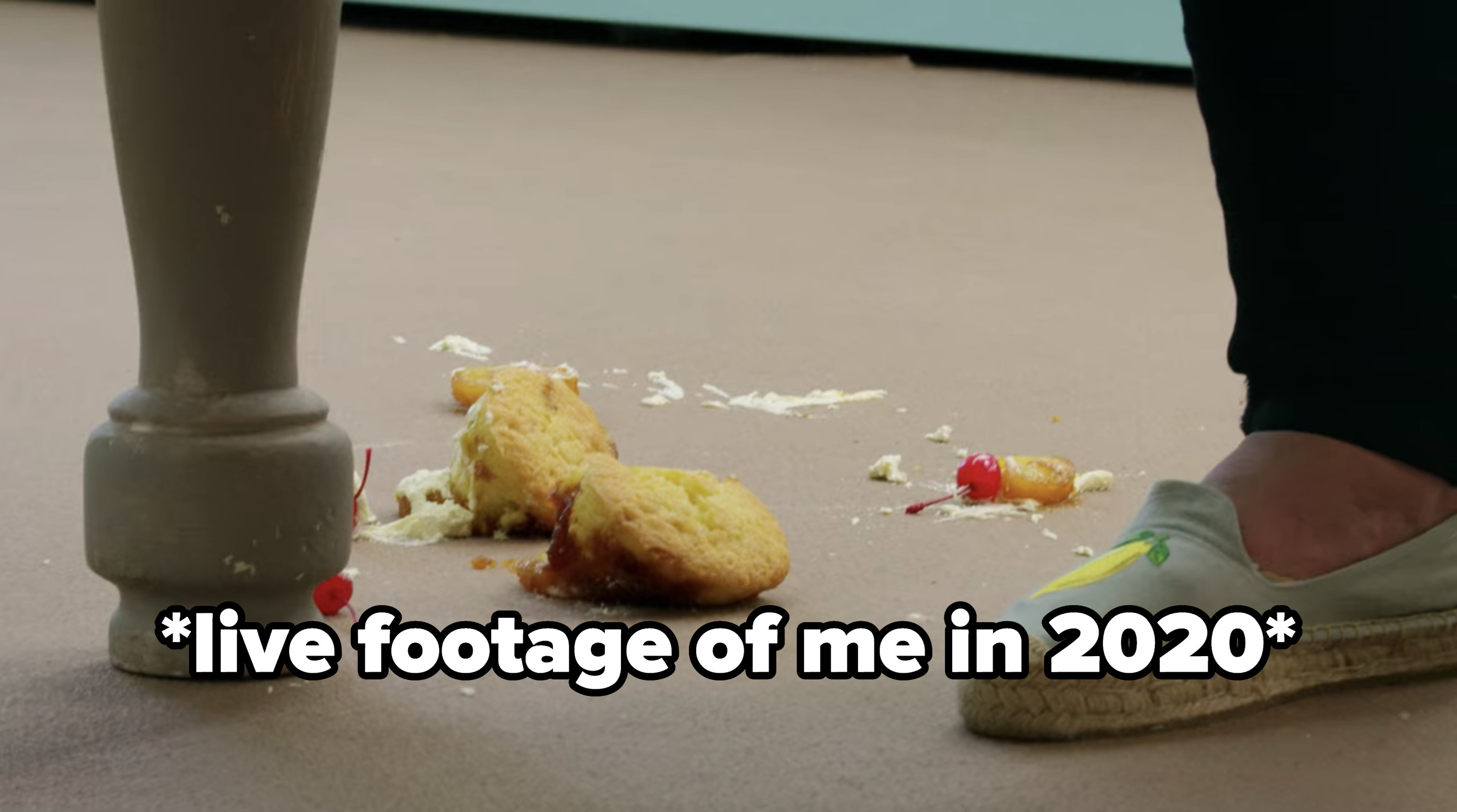 Pineapple upside-down cakes on the ground