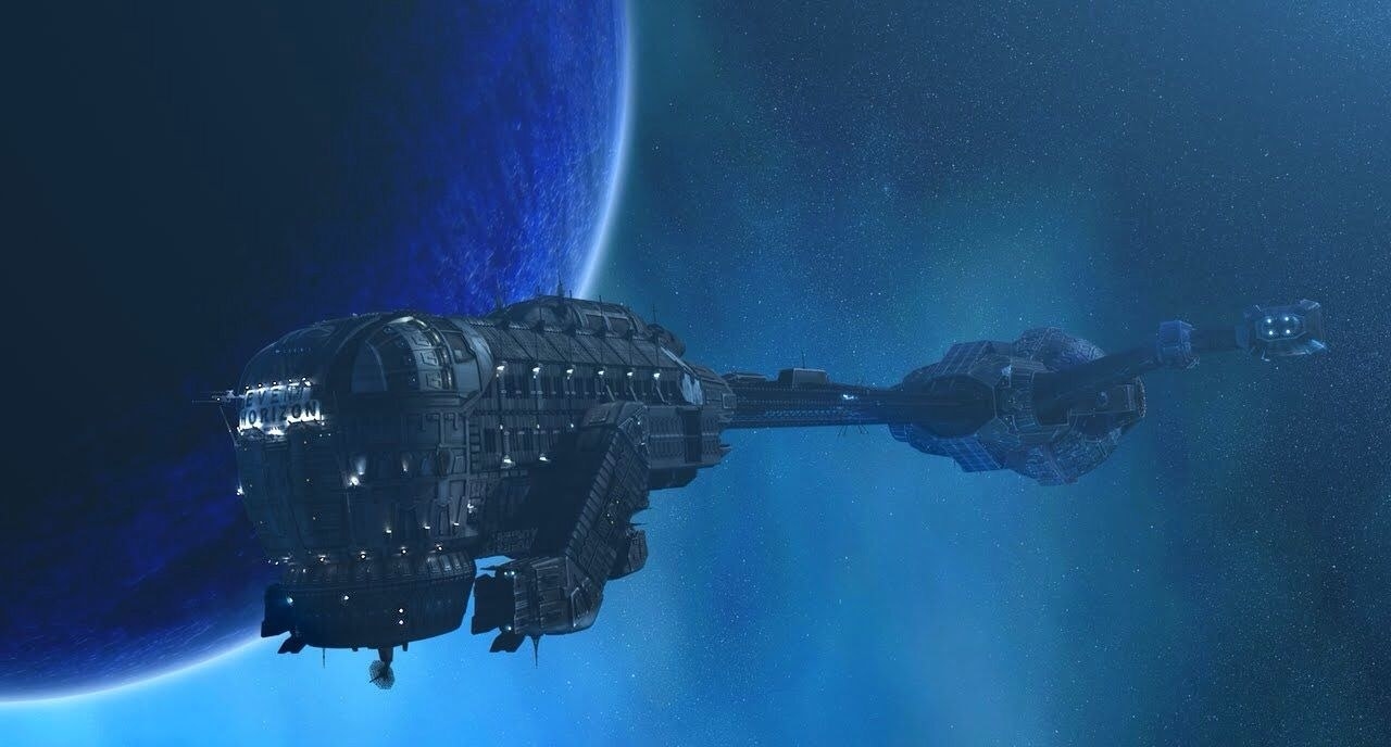 A spaceship in outer space from &quot;Event Horizon&quot;