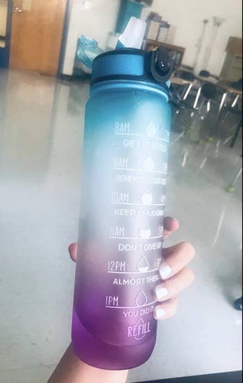 another reviewer's ombre purple and blue water bottle 