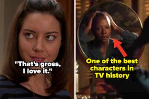 Aubrey Plaza as April Ludgate in "Parks and Recreation" and Viola Davis as Annalise Keating in "How To Get Away with Murder"