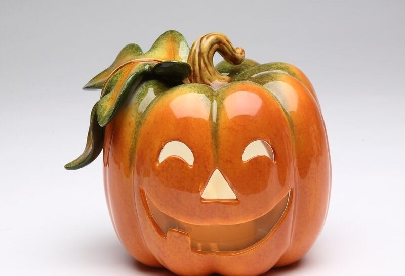The pumpkin tea light holder
