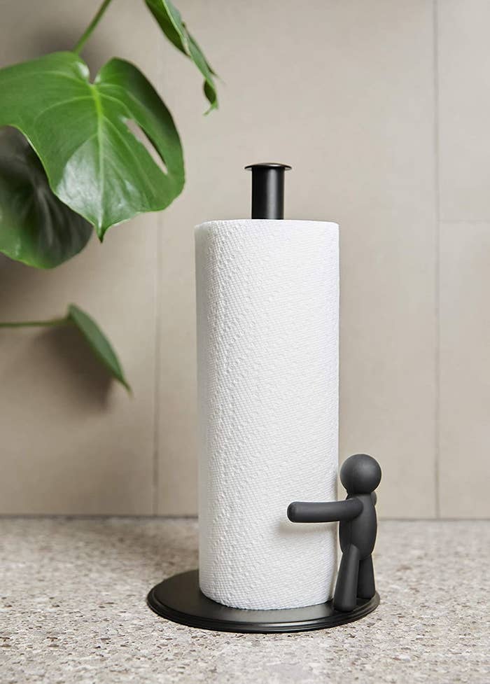 A close up of the holder on a kitchen countertop