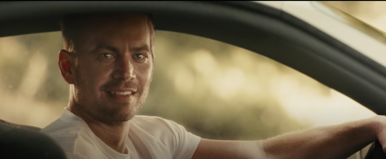 Paul Walker in a scene in Fast &amp;amp; Furious 7