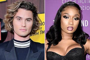 Chase Stokes next to Megan Thee Stallion