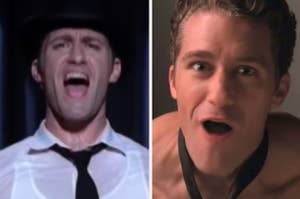 Mr. Schue singing "Toxic" and Mr. Schue without a shirt, being weird