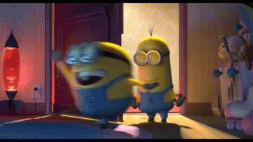 gif of minions in &quot;Despicable Me&quot; waving goodbye 